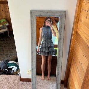 1. State Black and White Ruffle Dress